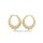 Kugel Creolen oval echt Gold 585 Glanz 26x23mm