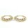 Kugel Creolen oval echt Gold 585 Glanz 26x23mm