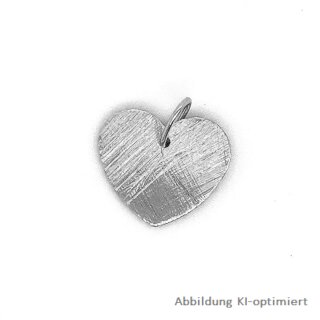 Kleiner Anhänger Herz echt Weißgold 585 eiskratz 13x12mm