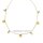 Collier Halskette echt Gold 585 Glanz mit Plättchen und Zirkonia 42+2,5cm