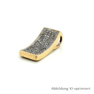 Gleiter Anhänger Rechteck echt Gold 333 mit 75 Diamanten 21x9mm