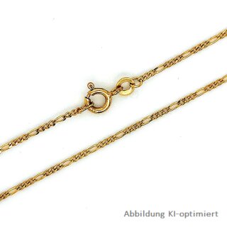 Figarokette echt Gold 333 Glanz 1mm 42cm