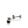 Ohrstecker echt Silber 925 rund mit Zirkonia granatfarben 4mm