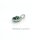 Anhänger oval echt Weißgold 333 mit Zirkonia weiß/grün 15x6mm