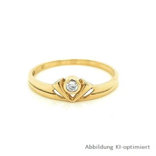 Damenring filigran echt Gold 333 mit Zirkonia Ringweite 54