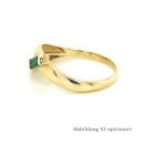 Damenring gekreuzt mit Zirkonia und Chromdiopsid echt Gold 333 Ringweite 55