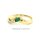 Damenring gekreuzt mit Zirkonia und Chromdiopsid echt Gold 333 Ringweite 55