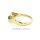 Damenring gekreuzt mit Zirkonia und Chromdiopsid echt Gold 333 Ringweite 55