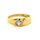 Damenring konisch mit Zirkonia hellblau echt Gold 375 Glanz Ringweite 54