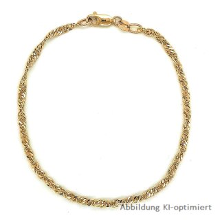 Singapur Armband 2,5mm echt Gold 585 Länge 19,5cm