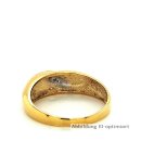 Damenring Schmuckring mit 3 Diamanten echt 14kt Gold 585 Ringweite 55