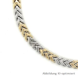 Collier bicolor echt Gold 333 Breite 5,5mm Länge 45cm