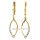 Ohrgehänge Ohrpendel mit Zirkonia echt Gold 333 Glanz 34x8mm