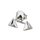Kleine Ohrstecker dreieckig Pyramide echt Silber 925 Glanz 6x5mm