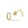 Flache Ohrstecker Oval echt Gold 333 mit Sonnenschliff 4x9mm