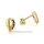 Ohrstecker geschwungen echt Gold 333 Glanz 8x6mm