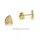 Ohrstecker mit Zirkonia echt Gold 333 matt/Glanz 5x7mm