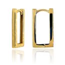 Creolen Klappcreolen rechteckig echt Gold 333 Glanz 17x9mm