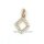 Kleiner Anhänger Raute mit Zirkonia echt Rotgold 333 Glanz 18x10mm