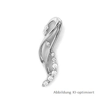 Gleiter Anhänger filigran mit Zirkonia echt Silber 925 Glanz 24x7mm