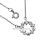 Halskette mit rundem Stern Anhänger echt Silber 925 mit Zirkonia Länge 42+3cm