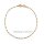 Armband Kugelkette bicolor rot/weiß 1,9mm diamantiert 19cm