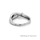Silberring filigran verschlungen mit  Zirkonia echt Silber 925 Glanz