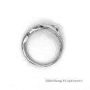 Silberring filigran verschlungen mit  Zirkonia echt Silber 925 Glanz