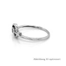 Silberring filigran verschlungen mit Zirkonia echt Silber 925 Glanz