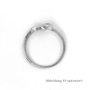 Silberring filigran verschlungen mit Zirkonia echt Silber 925 Glanz