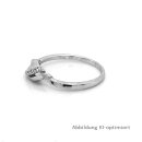 Silberring Schlaufe filigran mit Zirkonia echt Silber 925 Glanz