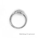Silberring Schlaufe filigran mit Zirkonia echt Silber 925 Glanz