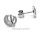 Ohrstecker filigran mit Zirkonia echt Silber 925 matt/Glanz 8x8mm