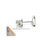 Ohrstecker Dreieck bicolor rot/weiß mit Zirkonia echt Silber 925 matt/Glanz 7x4mm