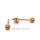 Kugelohrstecker echt Silber 925 rosévergoldet matt/diamantiert 3mm