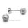 Kugelohrstecker echt Silber 925 matt/diamantiert 6mm