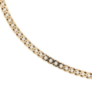 Flachpanzerkette 3mm echt Gold 333 Glanz 50cm