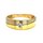 Diamantring Damenring bicolor gelb/weiß mit Diamant echt Gold 585 Ringweite 62