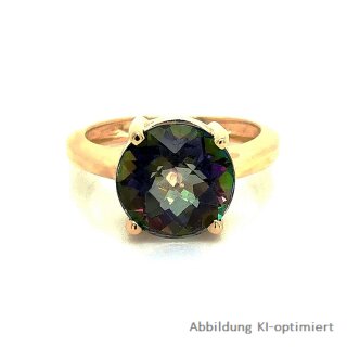 Damenring mit großem Feuertopas echt Gold 333 Ringweite 50