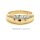 Damenring mit 5 Zirkonia echt Gold 333 Glanz Ringweite 56