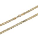 Halskette Flechtcollier 4mm 3-fach echt Gold 333 Glanz 45cm