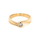 Verlobungsring Damenring mit Diamant echt Gold 585 Glanz...