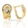 Creolen Klappcreolen mit Zirkonia echt Gold 585 Glanz 14x9mm