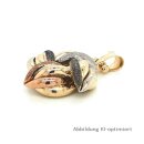 Großer Anhänger Knoten tricolor echt Gold 333...