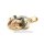 Großer Anhänger Knoten tricolor echt Gold 333 matt/Glanz 35x25mm