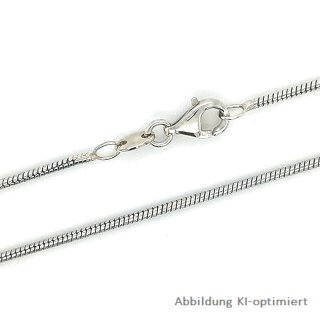 Schlangenkette Mauskette echt Weißgold 333 Glanz 1,2mm Länge 50cm