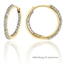 Creolen Klappcreolen mit Zirkonia echt Gold 333 Glanz...