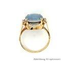 Damenring mit Opal Triplette und Zirkonia echt Gold 333 Glanz Ringweite 60