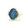 Damenring mit Opal Triplette und Zirkonia echt Gold 333 Glanz Ringweite 60