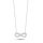Halskette Infinity Unendlichkeit mit Zirkonia echt Silber 925 Glanz 43+3cm